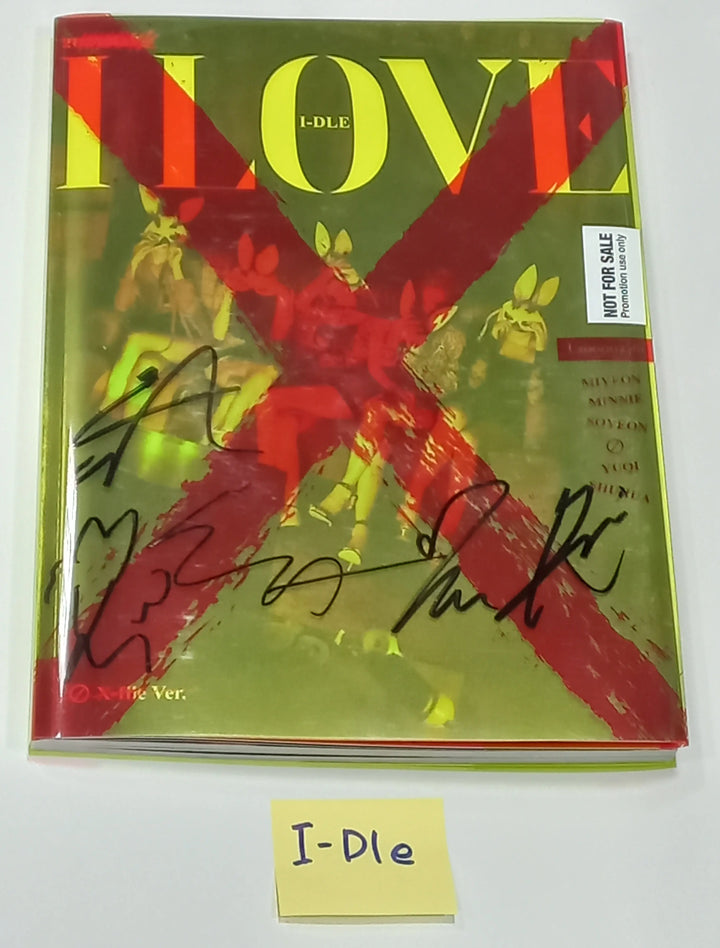 (G) I-DLE "I love" - Hand Autographed(Signed) Promo Album - HALLYUSUPERSTORE