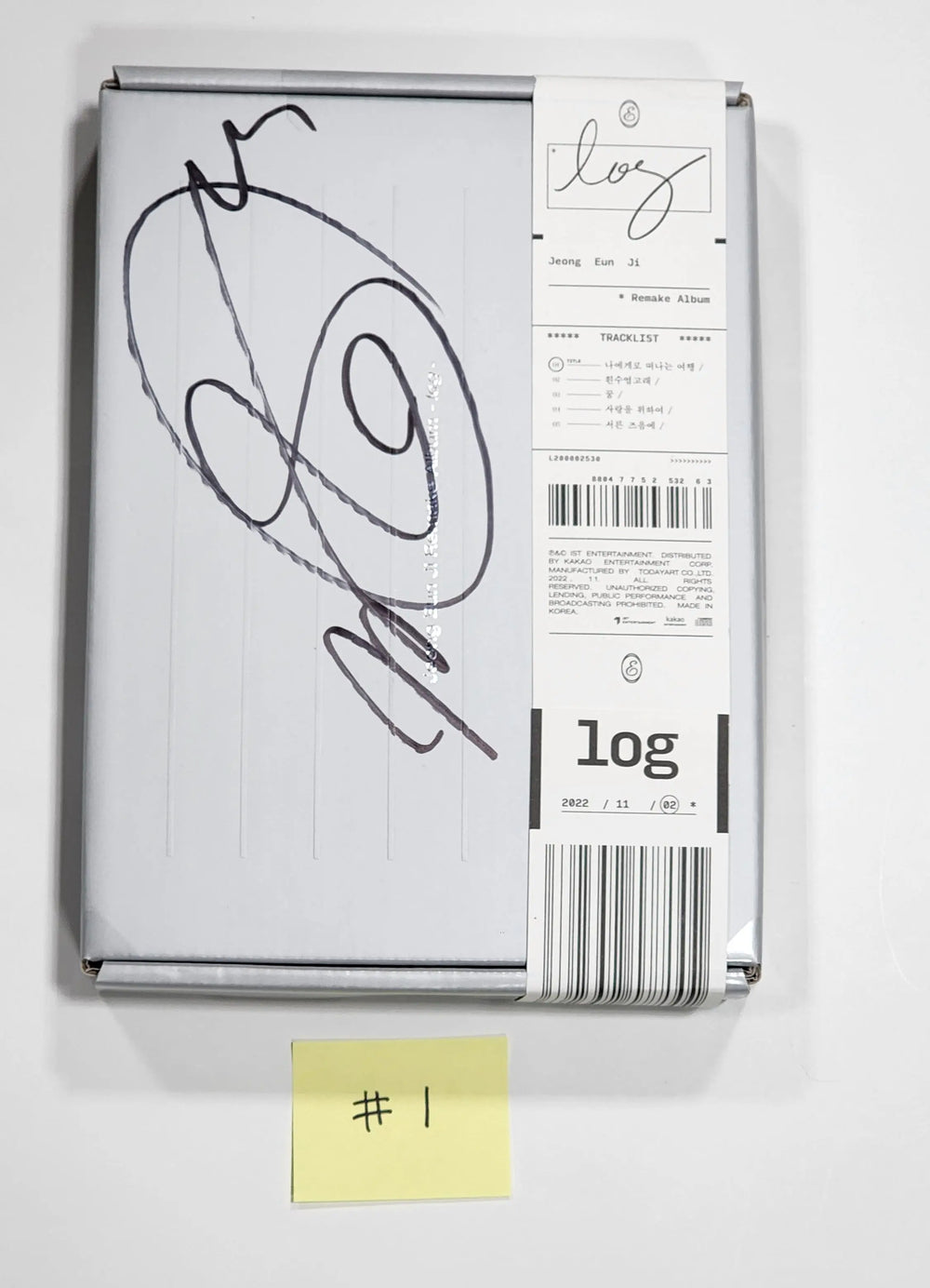 JEONG EUN JI "log" - Hand Autographed(Signed) Promo Album - HALLYUSUPERSTORE