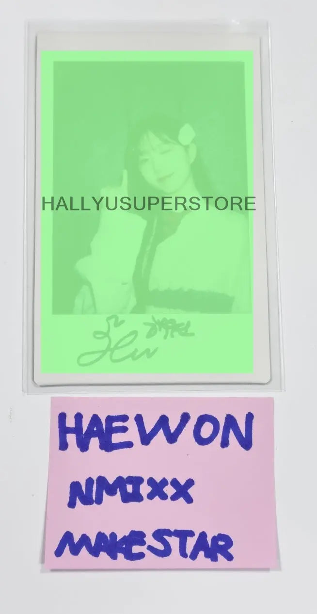Haewon (Of NMIXX) 'ENTWURF' - Hand Autographed(Signed) Polaroid - HALLYUSUPERSTORE