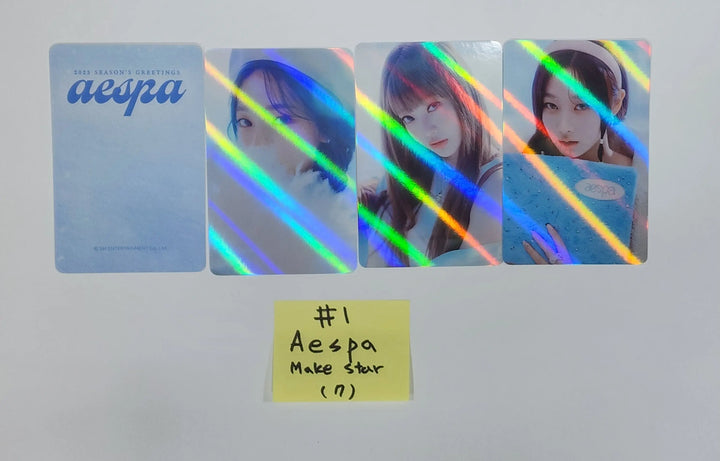 Aespa 2023 Season's Greetings - Makestar Pre-Order Benefit Hologram Photocards Set (4EA), Photo - HALLYUSUPERSTORE