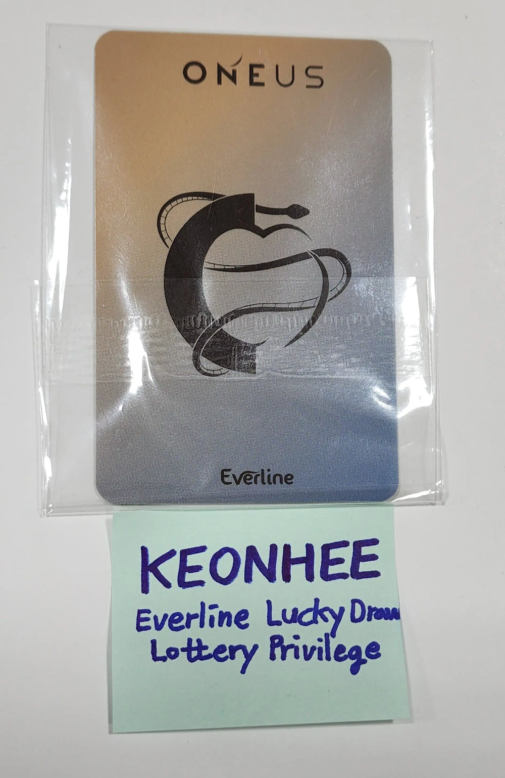 Oneus "MALUS" - Everline Lucky Draw Event Lottery Privilege Photocard - HALLYUSUPERSTORE