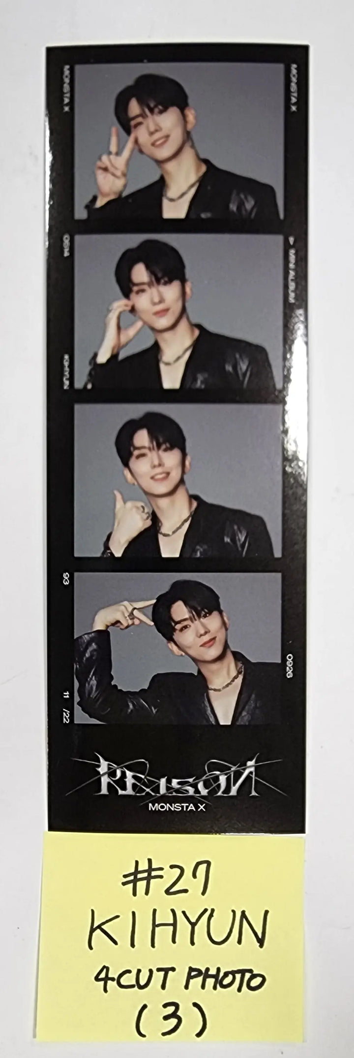 MONSTA X "REASON" - Official Photocard, Postcard, 4 Cut Photo - HALLYUSUPERSTORE