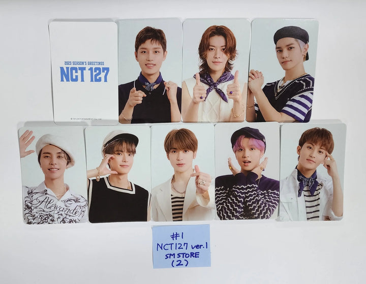 NCT 127 2023 Season's Greetings - Smtown & Store Pre-Order Benefit Photocards Set (9EA) - HALLYUSUPERSTORE