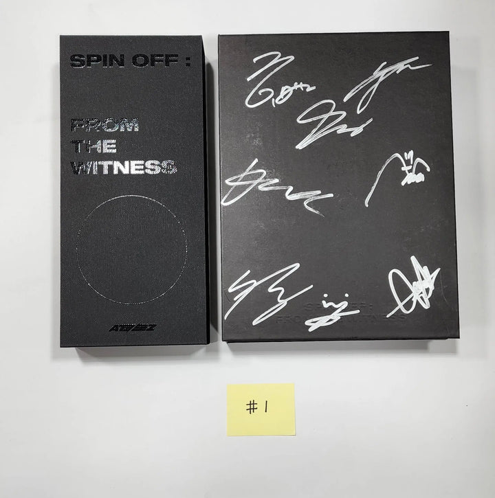 ATEEZ "SPIN OFF : FROM THE WITNESS" - Hand Autographed(Signed) Promo Album - HALLYUSUPERSTORE