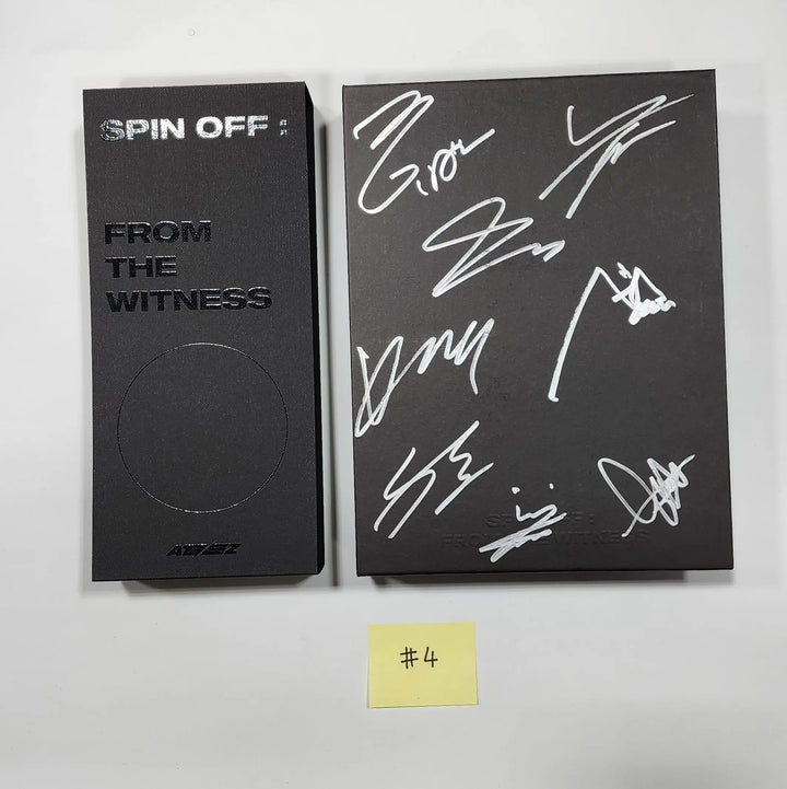 ATEEZ "SPIN OFF : FROM THE WITNESS" - Hand Autographed(Signed) Promo Album - HALLYUSUPERSTORE