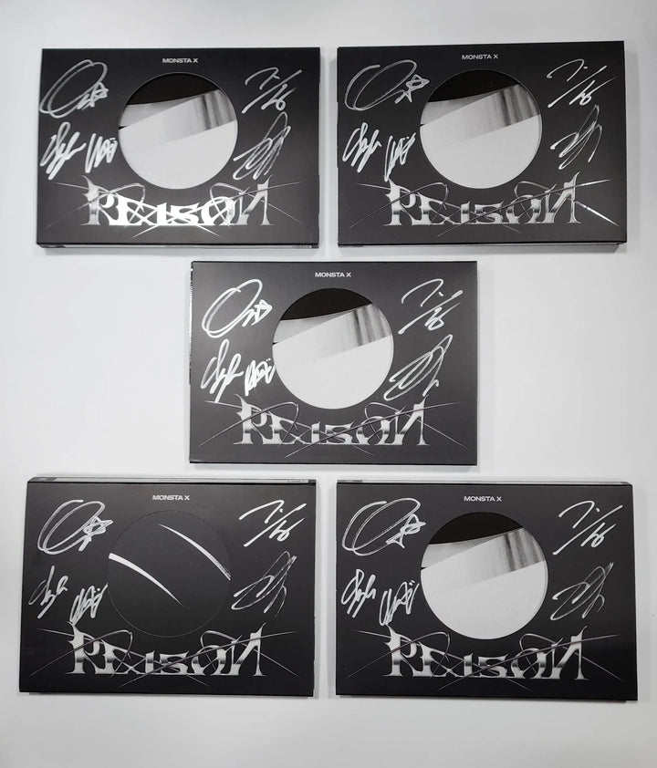 MONSTA X "REASON" - Hand Autographed(Signed) Promo Album - HALLYUSUPERSTORE