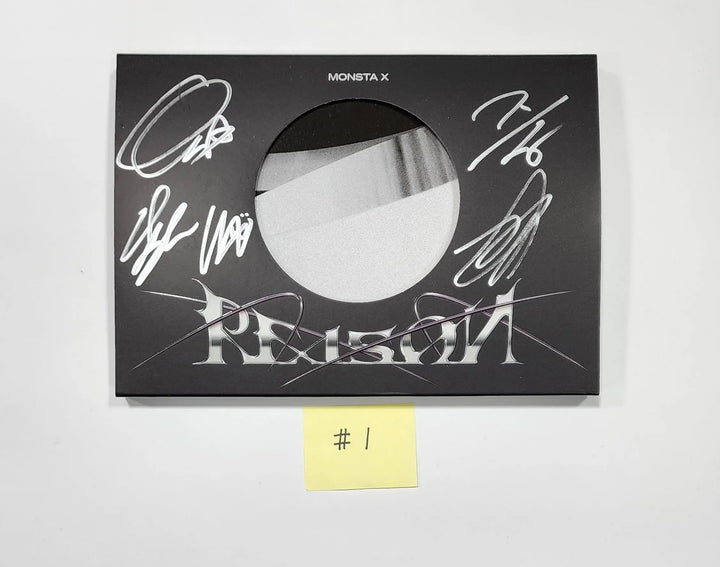 MONSTA X "REASON" - Hand Autographed(Signed) Promo Album - HALLYUSUPERSTORE