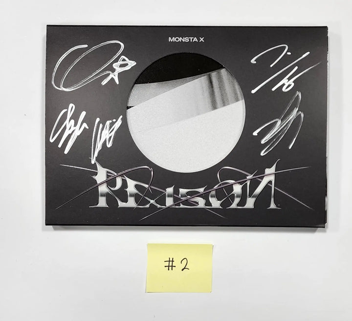 MONSTA X "REASON" - Hand Autographed(Signed) Promo Album - HALLYUSUPERSTORE