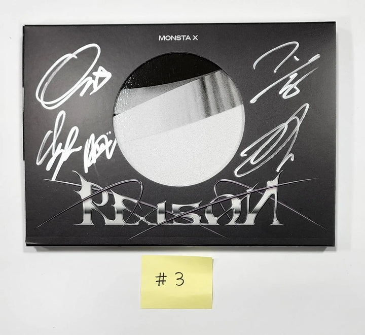 MONSTA X "REASON" - Hand Autographed(Signed) Promo Album - HALLYUSUPERSTORE