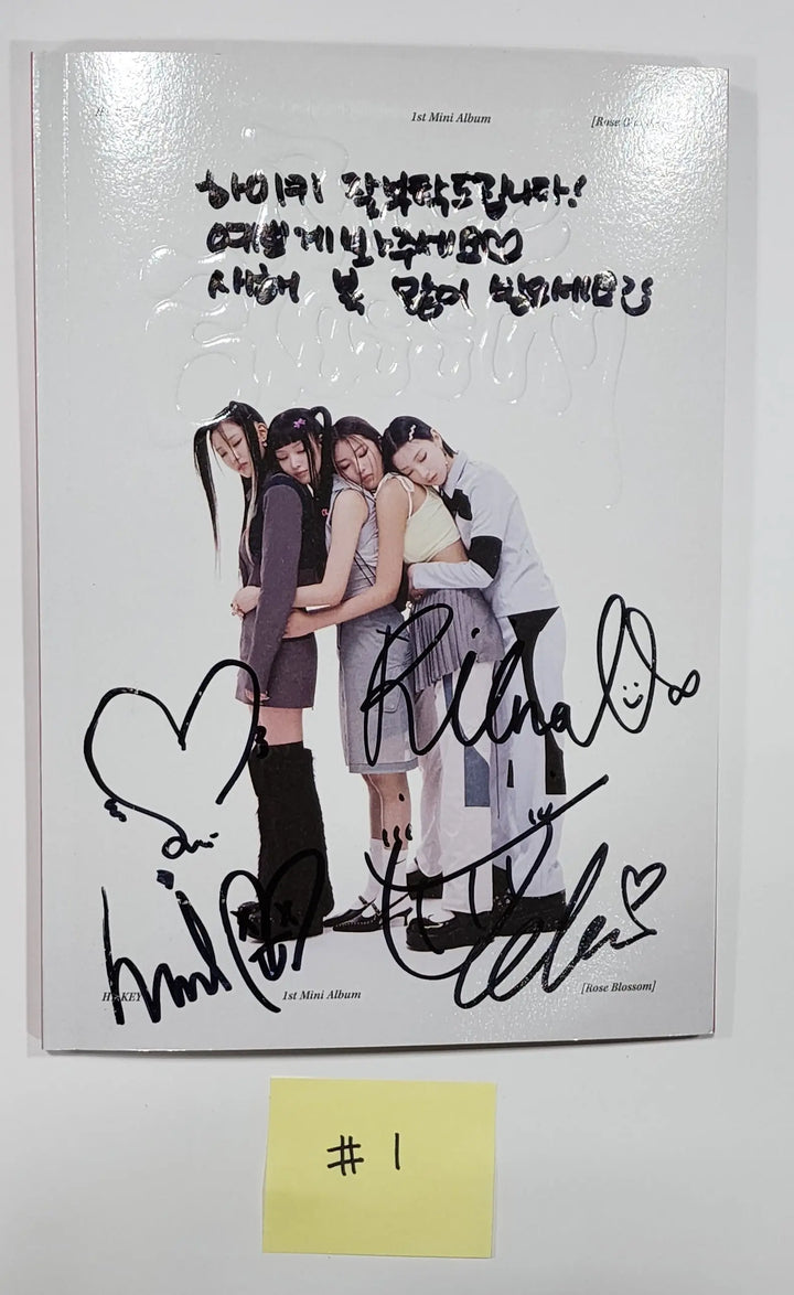 H1-KEY "Rose Blossom" - Hand Autographed(Signed) Promo Album - HALLYUSUPERSTORE