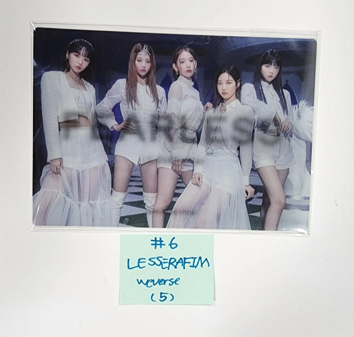 Lesserafim "FEARLESS" Japan 1st Single - Weverse Shop Pre-Order Benefit Photocard, Lenticular Postcard - HALLYUSUPERSTORE