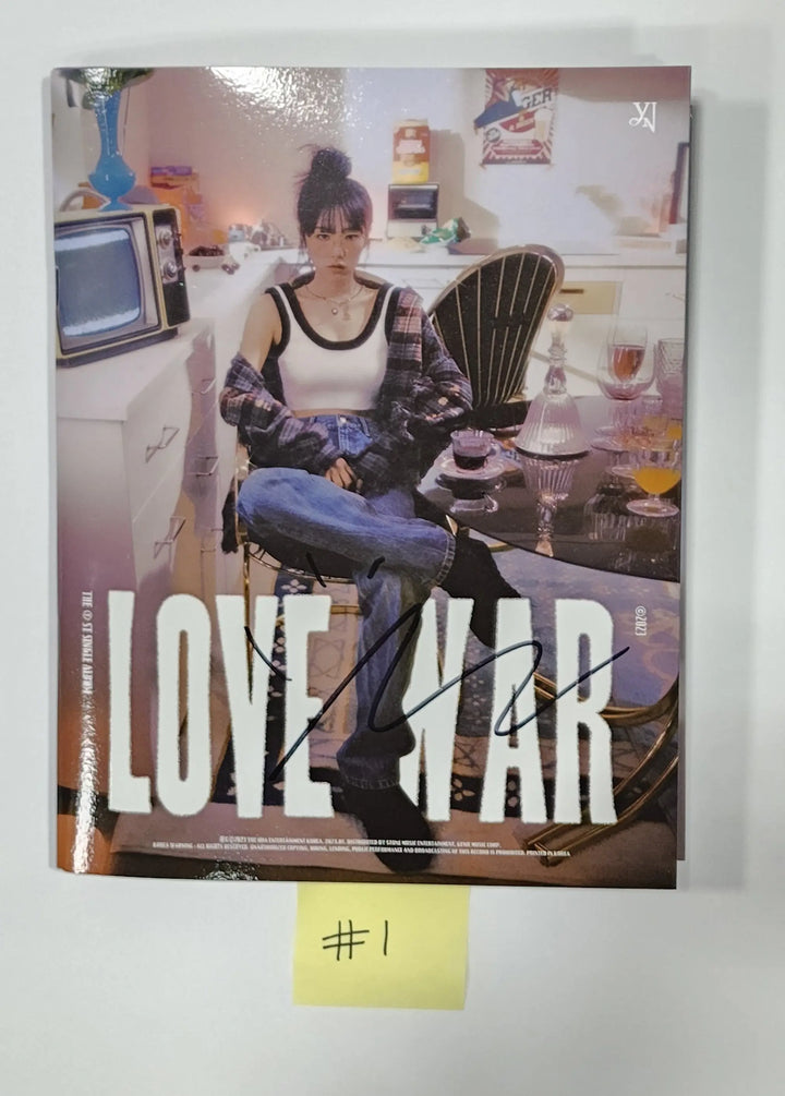 YENA "Love War" - Hand Autographed(Signed) Album - HALLYUSUPERSTORE