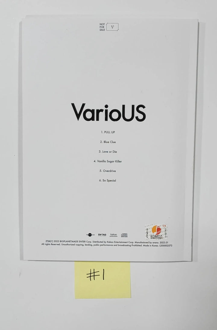 VIVIZ 'VarioUS' - Hand Autographed(Signed) Promo Album - HALLYUSUPERSTORE