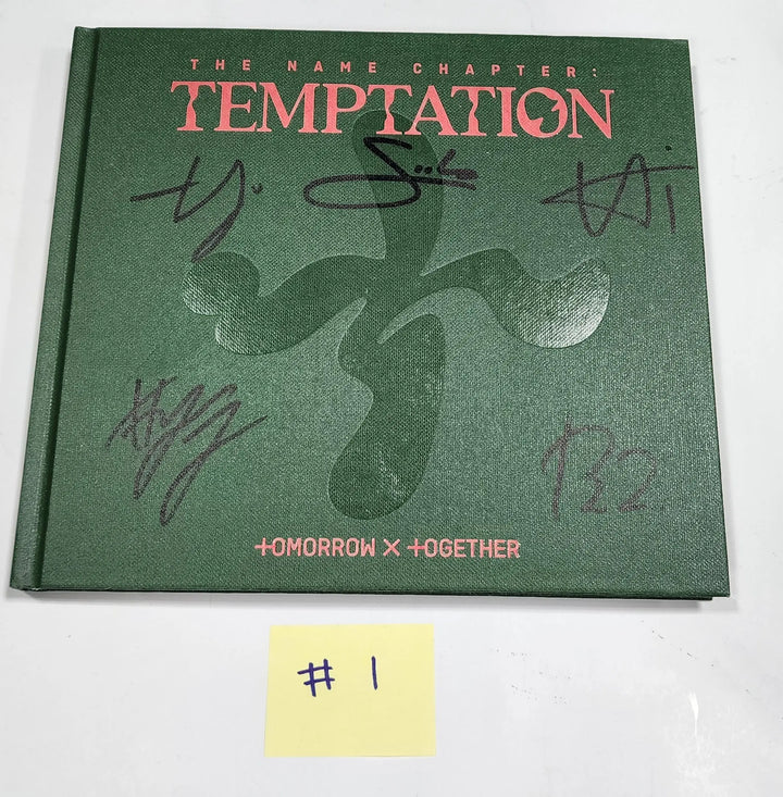 TXT ‘The Name Chapter: TEMPTATION’ - Hand Autographed(Signed) Promo Album - HALLYUSUPERSTORE