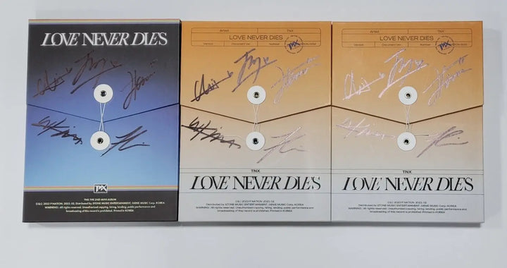 TNX "Love Never Dies" - Hand Autographed(Signed) Promo Album - HALLYUSUPERSTORE
