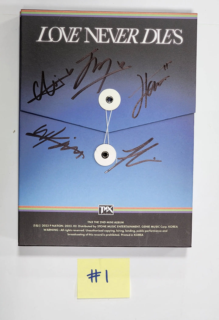 TNX "Love Never Dies" - Hand Autographed(Signed) Promo Album - HALLYUSUPERSTORE