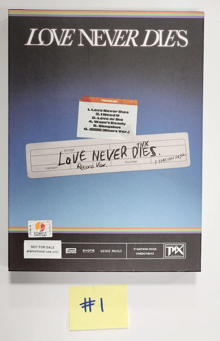 TNX "Love Never Dies" - Hand Autographed(Signed) Promo Album - HALLYUSUPERSTORE
