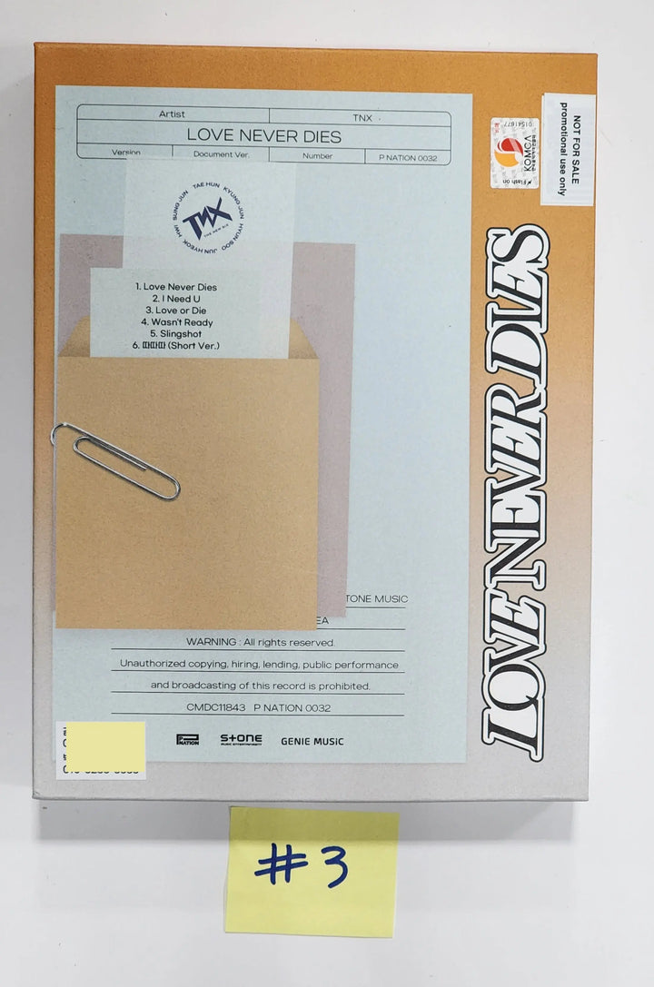 TNX "Love Never Dies" - Hand Autographed(Signed) Promo Album - HALLYUSUPERSTORE