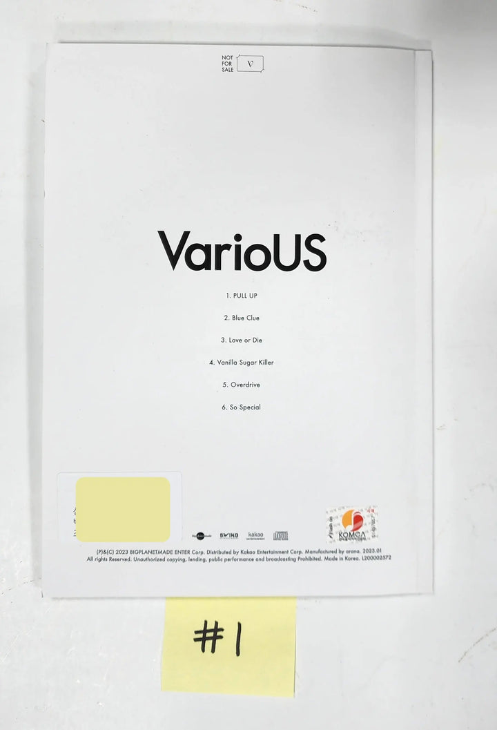 VIVIZ 'VarioUS' - Hand Autographed(Signed) Promo Album - HALLYUSUPERSTORE