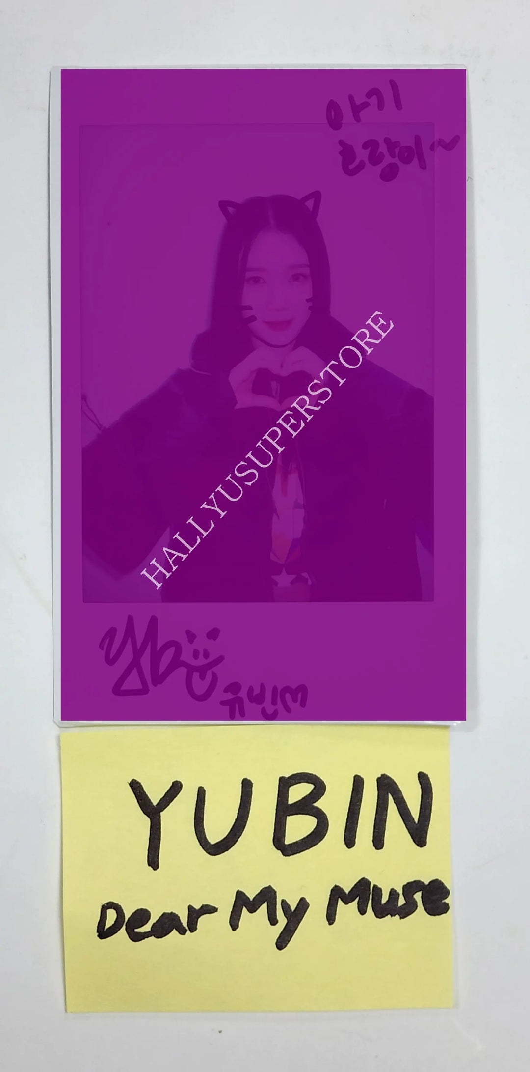 Yubin (Of TripleS) "ASSEMBLE" - Hand Autographed(Signed) Polaroid - HALLYUSUPERSTORE