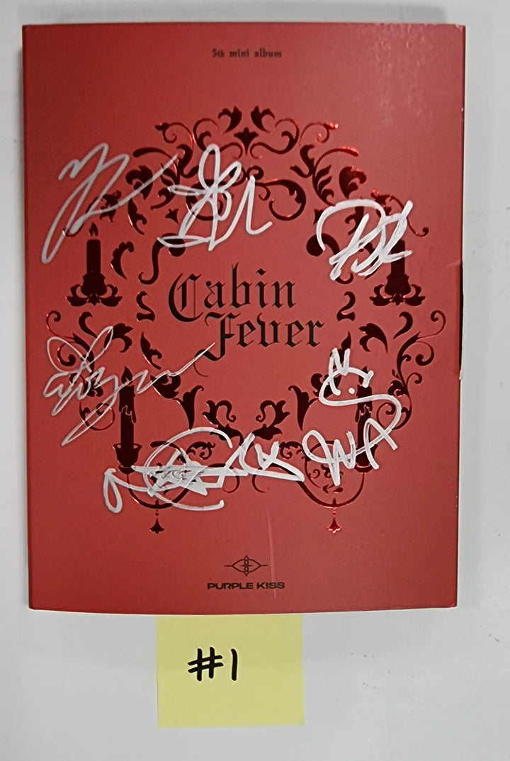 PURPLE KISS "Cabin Fever" - Hand Autographed(Signed) Promo Album - HALLYUSUPERSTORE