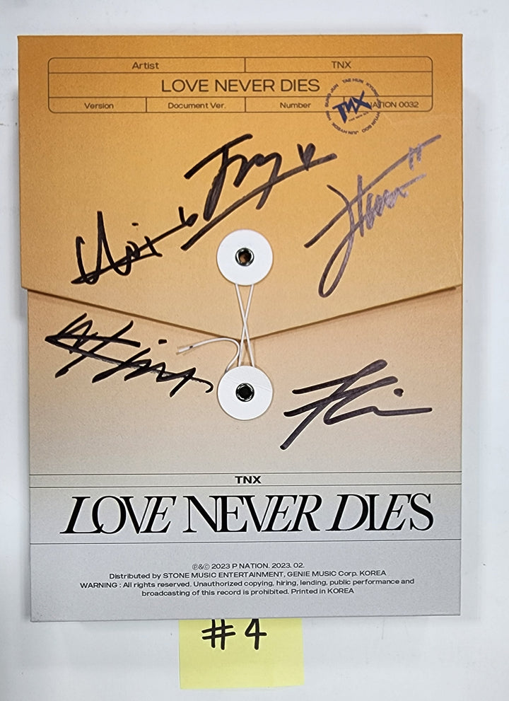TNX "Love Never Dies" - Hand Autographed(Signed) Promo Album