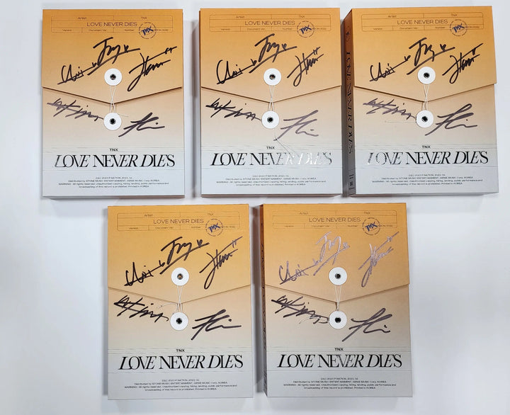 TNX "Love Never Dies" - Hand Autographed(Signed) Promo Album - HALLYUSUPERSTORE