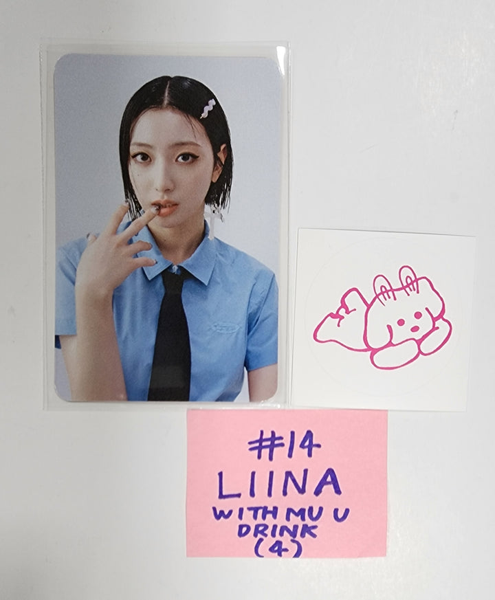 H1-KEY "Rose Blossom" Mini 1st - Withmuu Lucky Draw Event Photocard, Drink Event Photocard - HALLYUSUPERSTORE