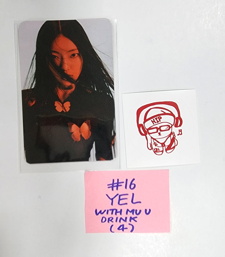 H1-KEY "Rose Blossom" Mini 1st - Withmuu Lucky Draw Event Photocard, Drink Event Photocard - HALLYUSUPERSTORE