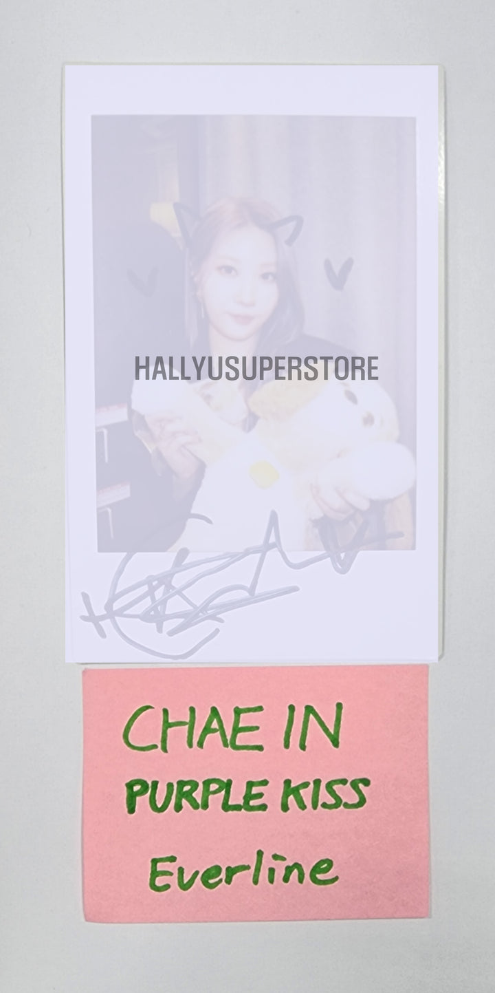 Chaein (of Purple Kiss) 4th mini – Hand Autographed(Signed) Polaroid - HALLYUSUPERSTORE
