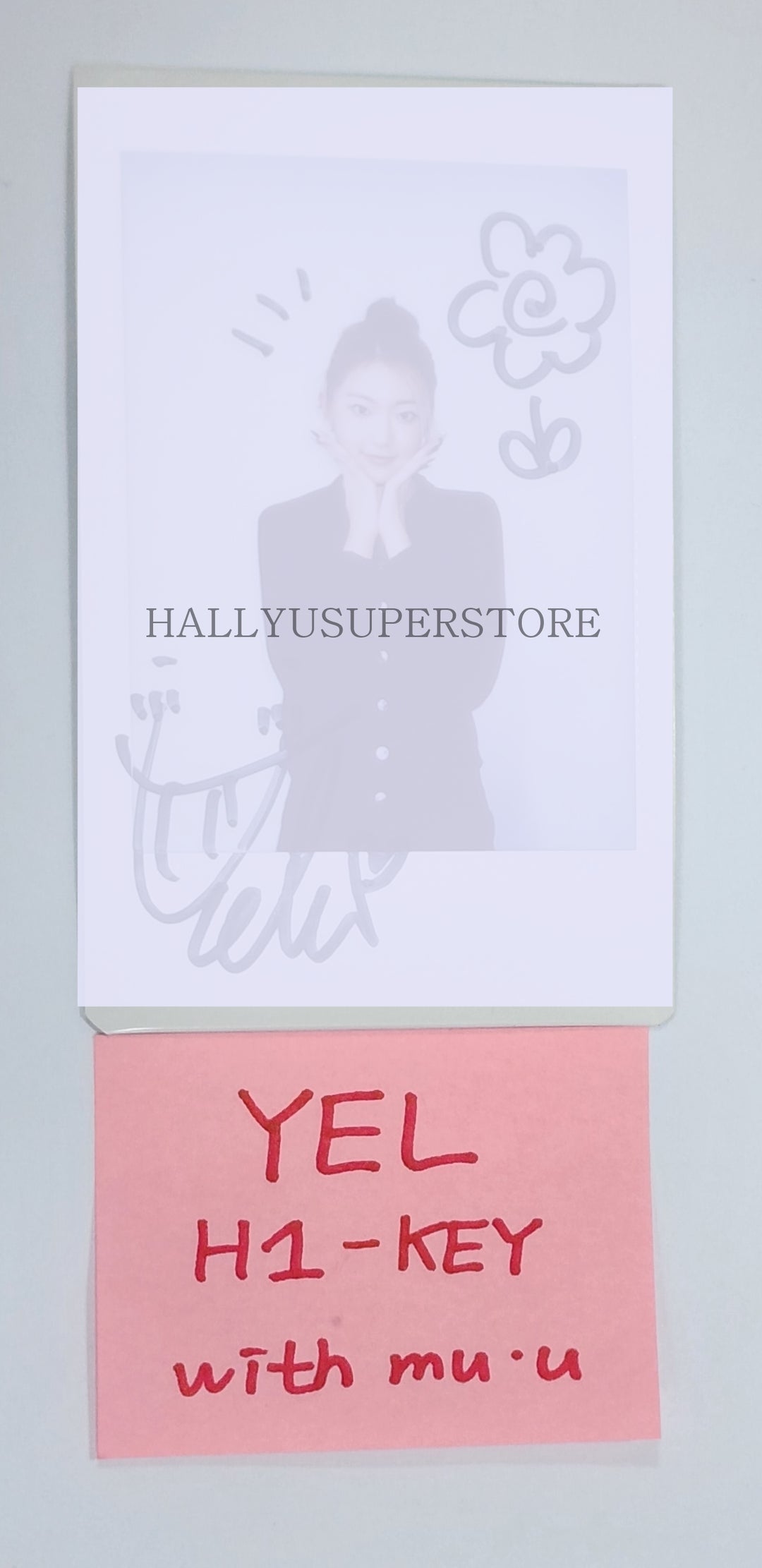 Yel (Of H1-KEY) "Rose Blossom" Mini 1st - Hand Autographed(Signed) Polaroid - HALLYUSUPERSTORE