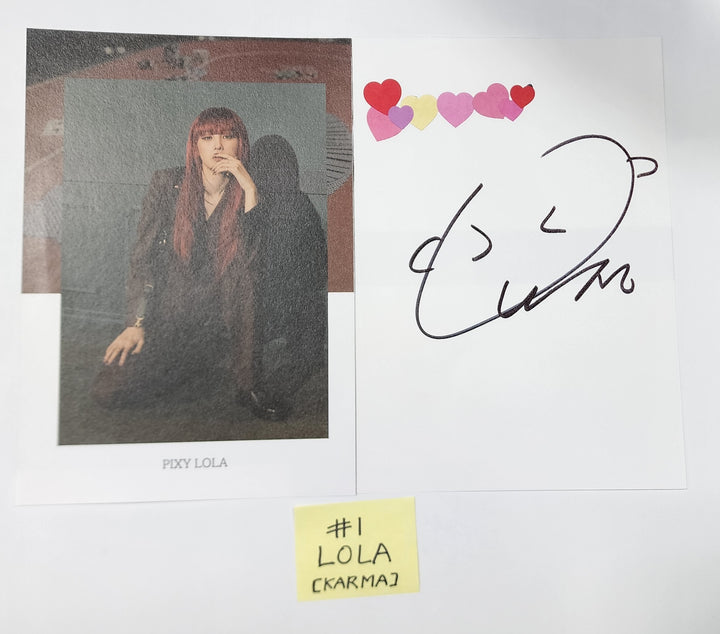 Pixy 'CHOSEN KARMA' - A Cut Page From Fansign Event Album - HALLYUSUPERSTORE