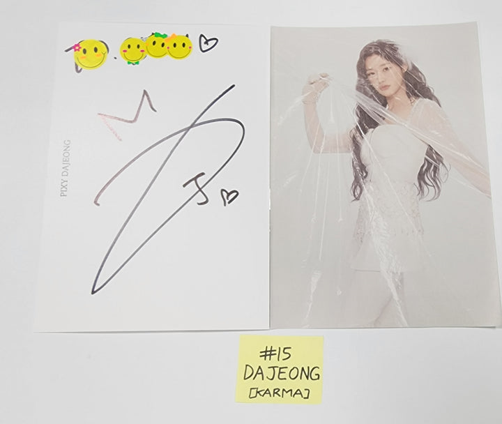 Pixy 'CHOSEN KARMA' - A Cut Page From Fansign Event Album - HALLYUSUPERSTORE