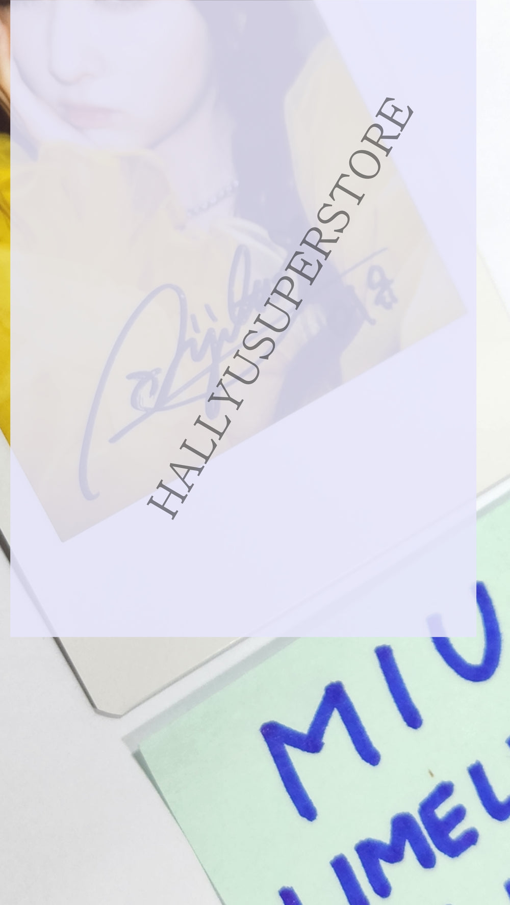 MIU (Of LIMELIGHT) "LOVE & HAPPINESS" - Hand Autographed(Signed) Polaroid - HALLYUSUPERSTORE