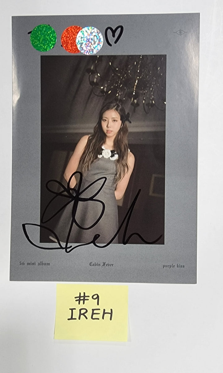 PURPLE KISS "Cabin Fever" - A Cut Page From Fansign Event Album - HALLYUSUPERSTORE
