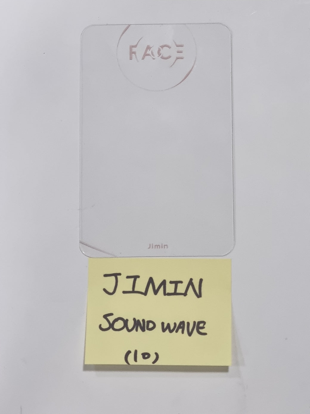 Jimin (Of BTS) "FACE" - Soundwave Pre-Order Benefit transparent PVC Photocard - HALLYUSUPERSTORE