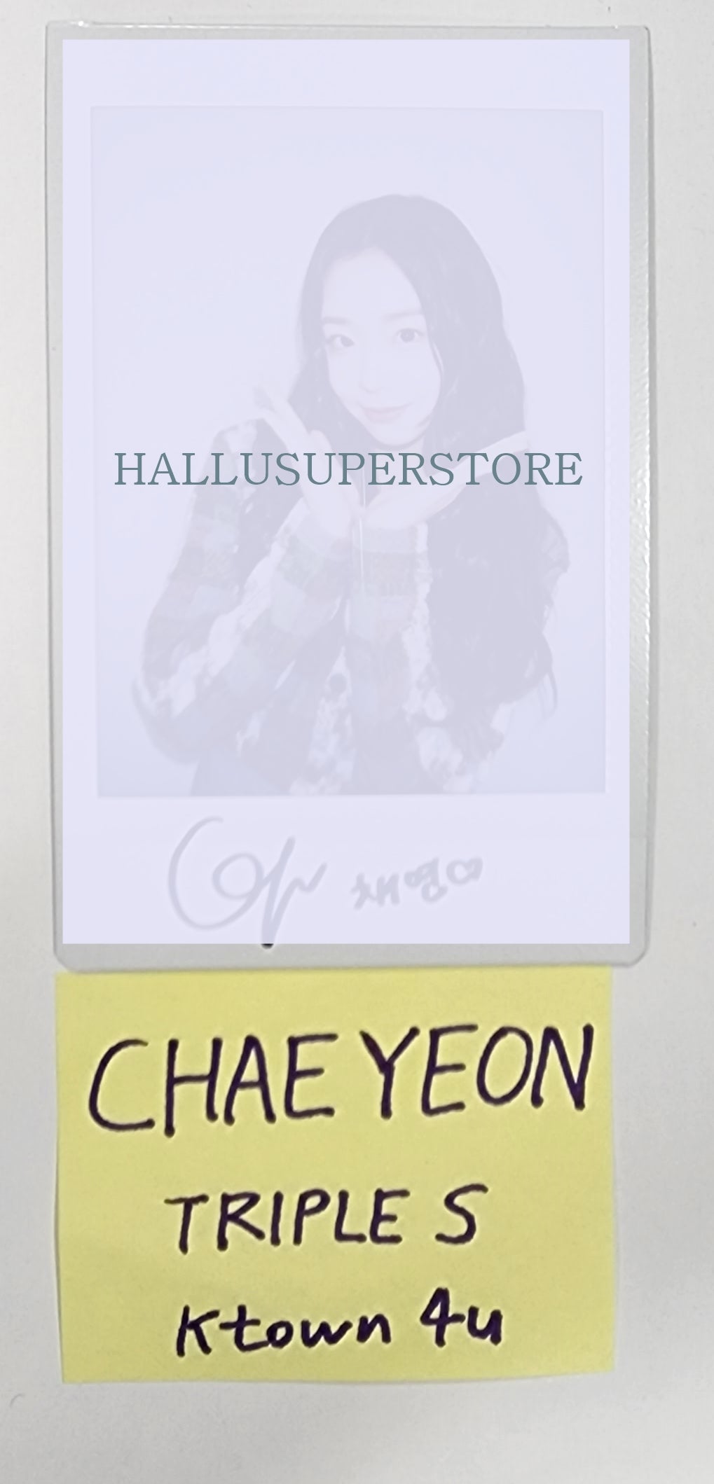 Chae Yeon (Of TripleS) "ASSEMBLE" - Hand Autographed(Signed) Polaroid - HALLYUSUPERSTORE
