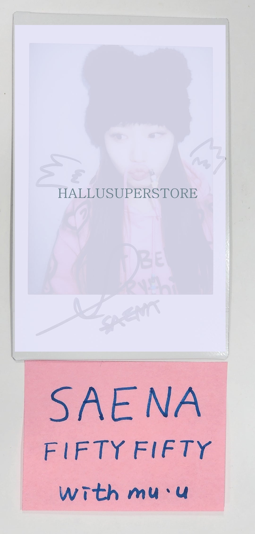 Saena (Of FIFTY FIFTY) "The Beginning: Cupid" - Hand Autographed(Signed) Polaroid - HALLYUSUPERSTORE