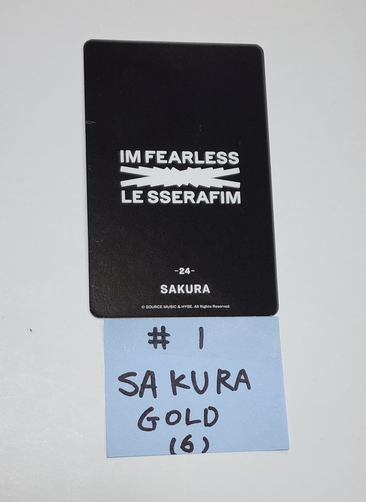 Le Sserafim JAPAN 1ST SINGLE FEARLESS Trading photocard - Gold Special photocard - HALLYUSUPERSTORE