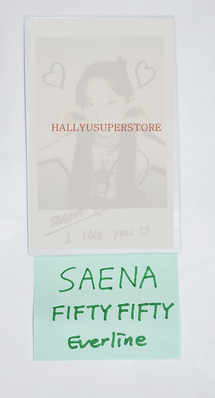 Saena (Of FIFTY FIFTY) "The Beginning: Cupid" - Hand Autographed(Signed) Polaroid - HALLYUSUPERSTORE
