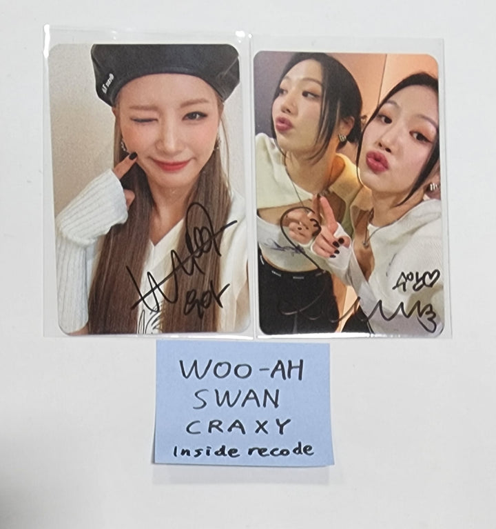 Woo-AH, Swan (Of CRAXY) "XX" - Hand Autographed(Signed) Photocards Set (2EA) - HALLYUSUPERSTORE