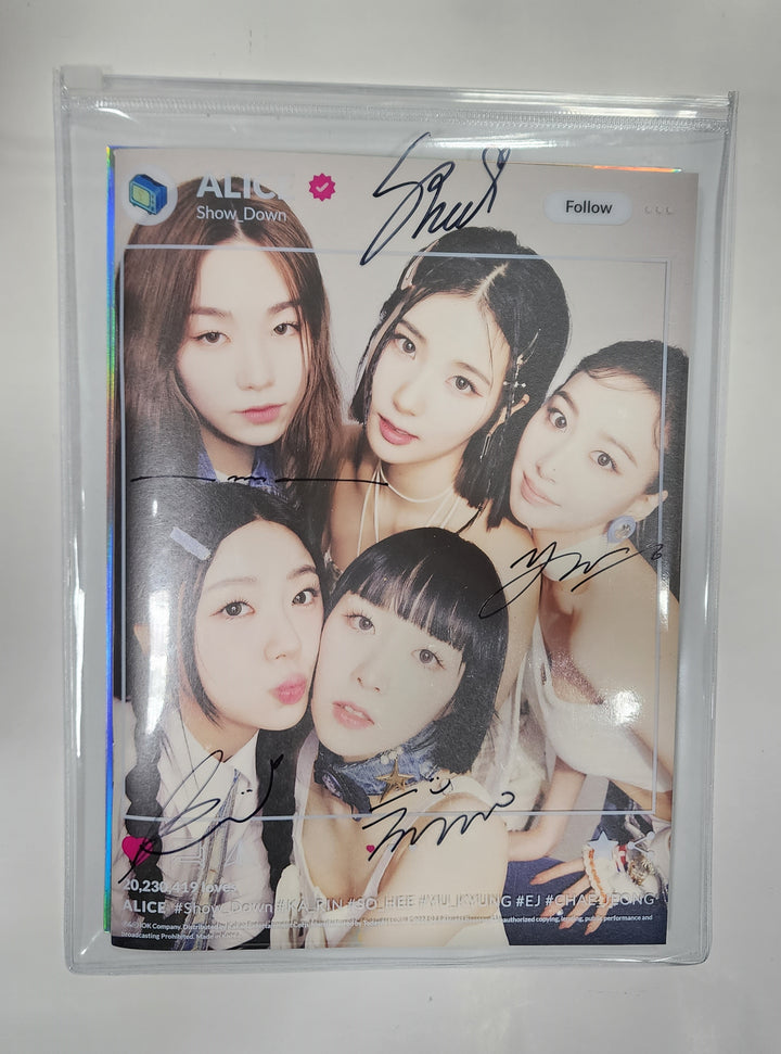 ALICE "SHOW DOWN" - Hand Autographed(Signed) Promo Album - HALLYUSUPERSTORE