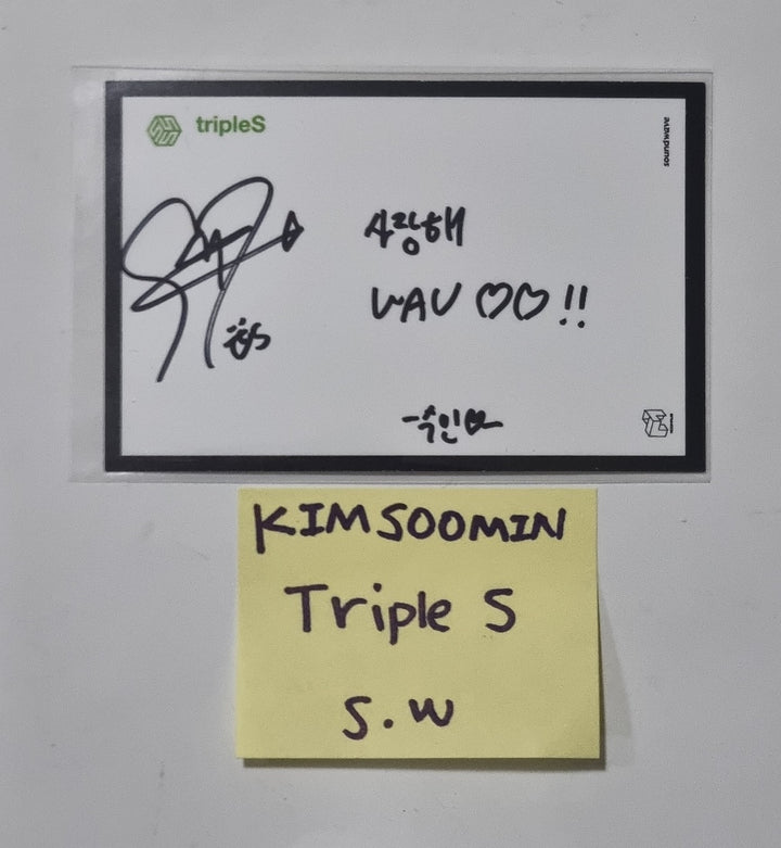 Kim Soomin (Of TripleS) "ASSEMBLE" - Hand Autographed(Signed) Message Photocard - HALLYUSUPERSTORE