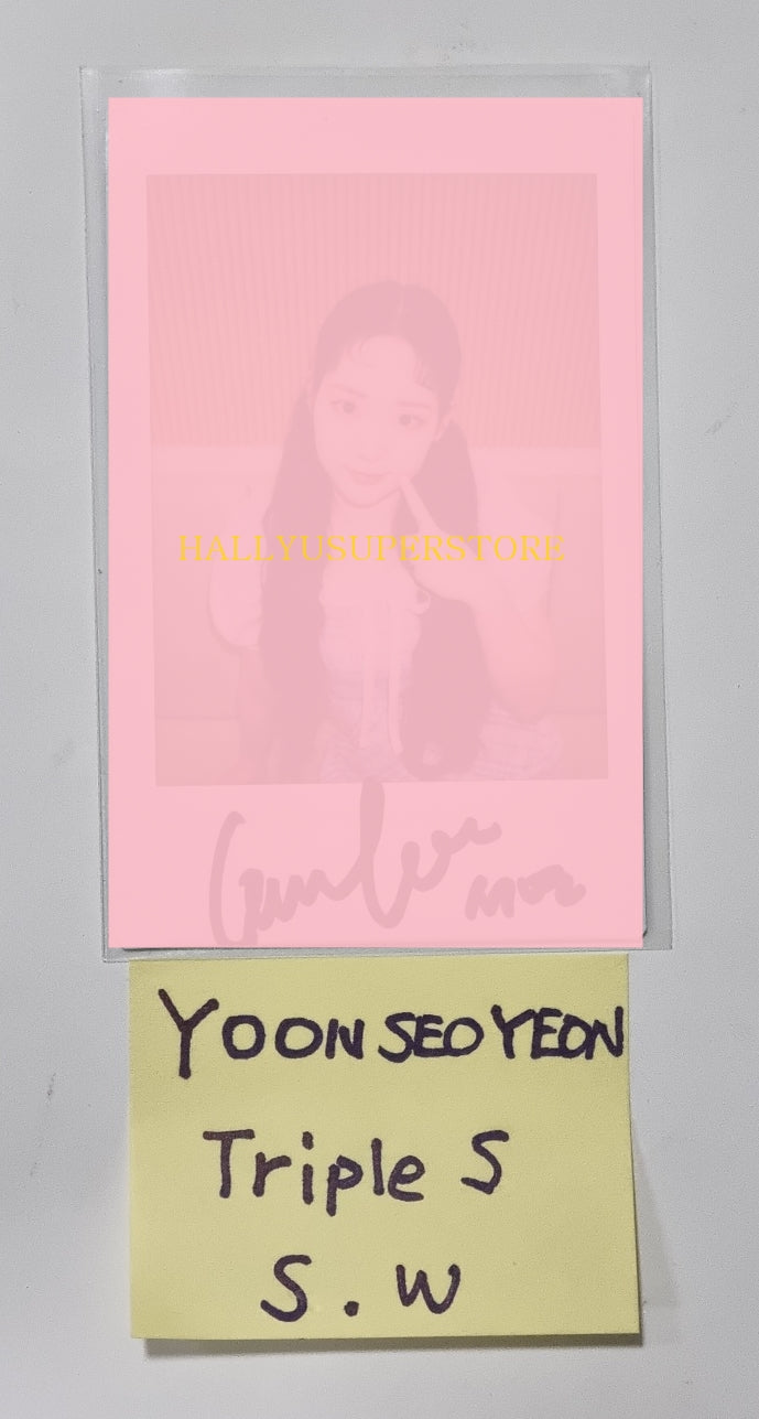 Yoon Seoyeon (Of TripleS) "ASSEMBLE" - Hand Autographed(Signed) Polaroid - HALLYUSUPERSTORE