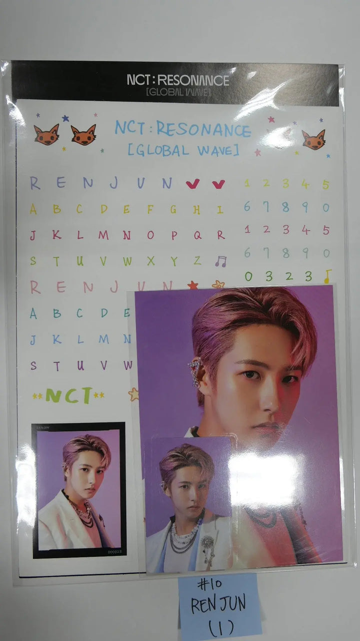 NCT : RESONANCE GLOBAL WAVE Beyond LIVE SCRAPBOOK DECO STICKER + PHOTOCARD SET - HALLYUSUPERSTORE