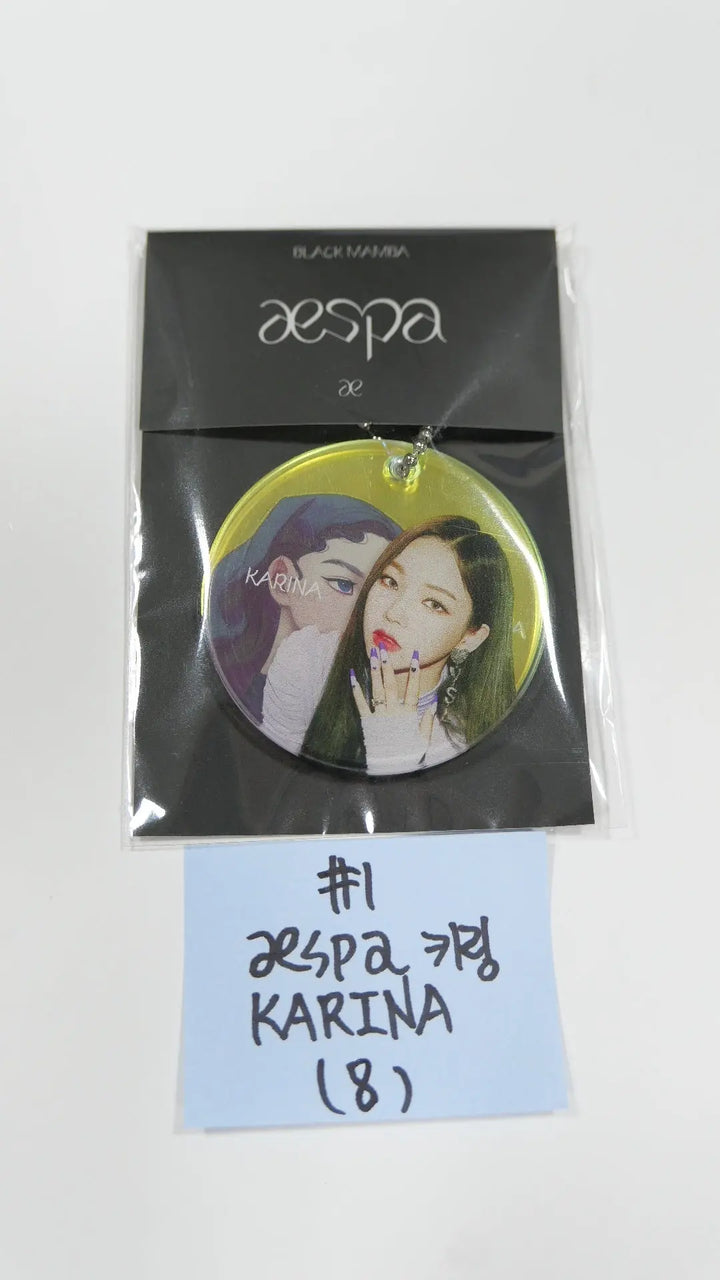 aespa - Black Mamba SMTOWN OFFICIAL MD - Acrylic Layered Keyring - HALLYUSUPERSTORE