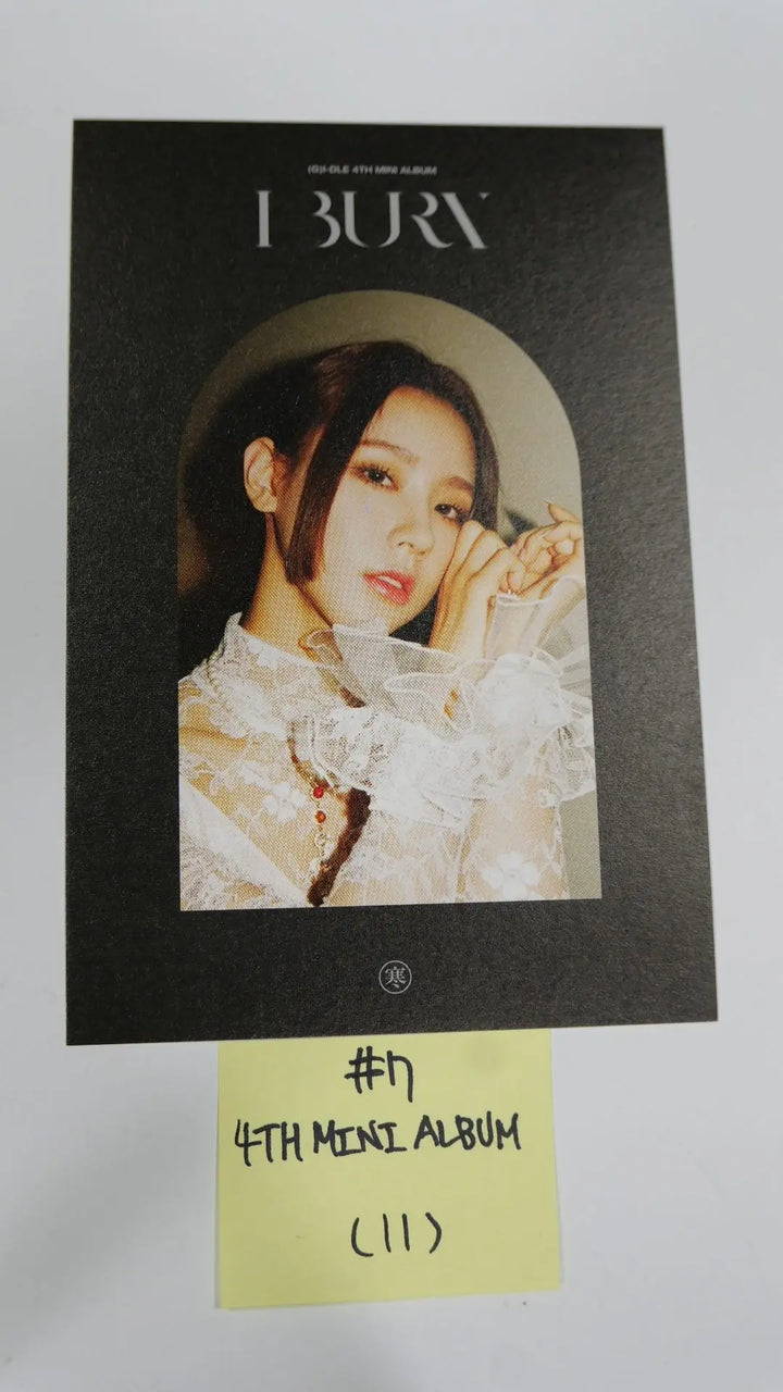 (g) I-DLE "I Burn" 4th Mini - Official Photocard, Postcard, Stickers - Miyeon - HALLYUSUPERSTORE