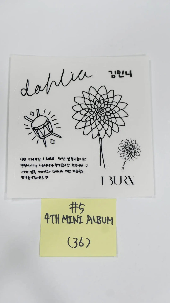 (g) I-DLE "I Burn" 4th Mini - Official Photocard, Postcard, Stickers - Minnie - HALLYUSUPERSTORE