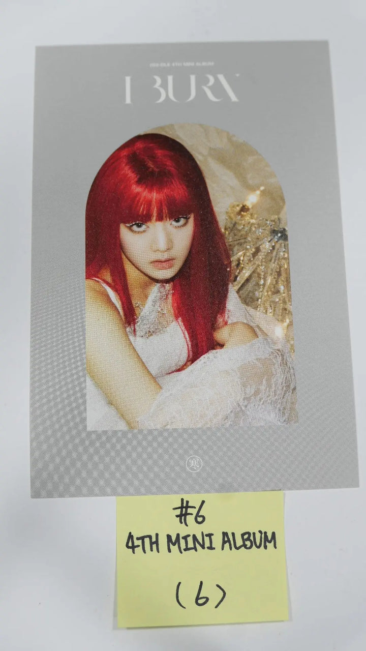 (g) I-DLE "I Burn" 4th Mini - Official Photocard, Postcard, Stickers - Minnie - HALLYUSUPERSTORE