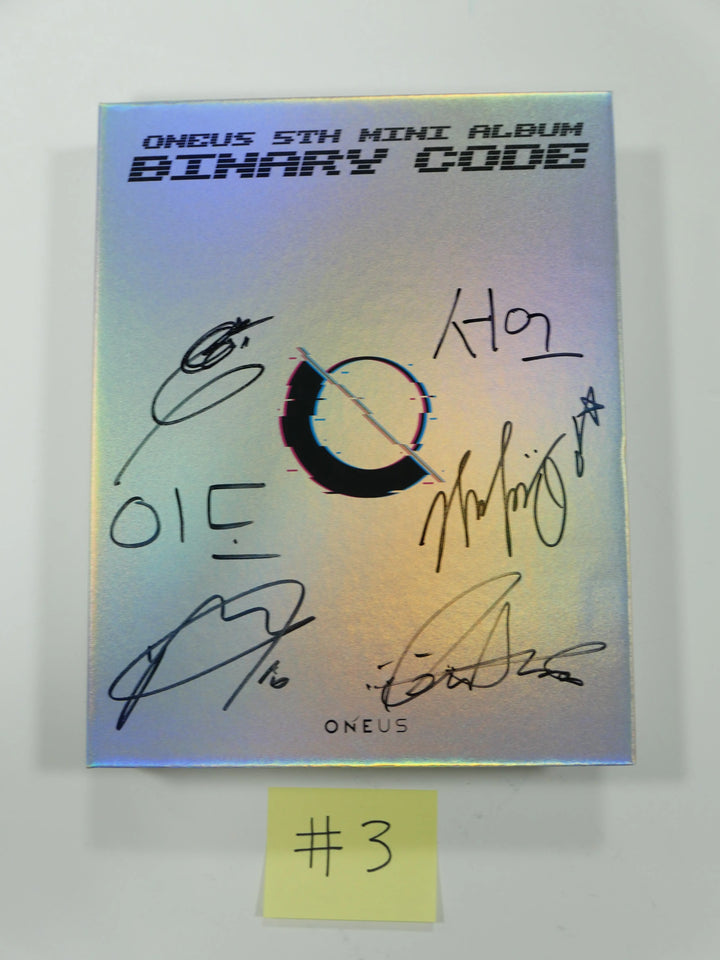 Oneus "Binary Code" 5th Mini - Hand Autographed(Signed) Promo Album - HALLYUSUPERSTORE